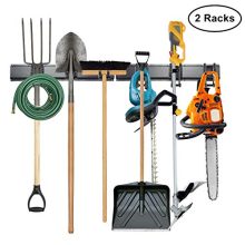 Tool Storage Rack, 8 Piece Garage Organizer, Metal, Wall Mounted