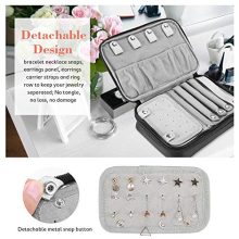 Procase Travel Jewelry Case Organizer Bag, Soft Padded Double Layer Jewelry