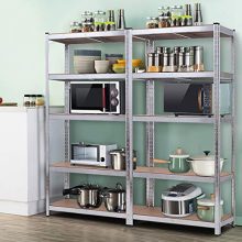 Giantex 4 Pcs 5-Tier Storage Shelves, Garage Shelving Units, Tool Utility Shelves