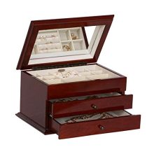 Mele & Co. Brayden Wooden Jewelry Box, Ring, Necklace, and Earring Organizer