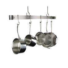 Enclume Premier 48-Inch Offset Hook Ceiling Bar Pot Rack, Stainless Steel