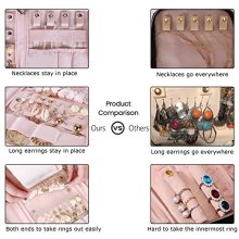 bagsmart Travel Jewelry Organizer Case Foldable Floral Jewelry Roll