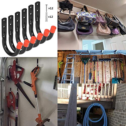 Wall Mount Utility Hooks Heavy Duty Steel Garage Storage Hanger Multi-Tools
