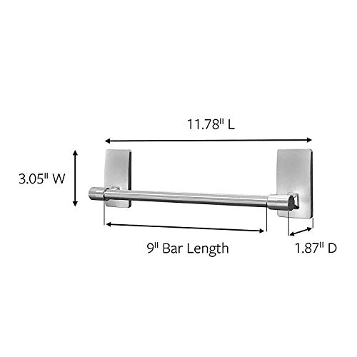 Command by 3M 9" Towel Bar, Stylish Design, Easy On, Easy Off