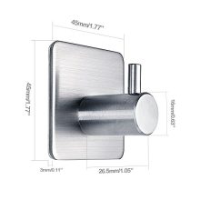 Adhesive Hooks Heavy Duty Wall Hooks Waterproof Stainless Steel Hooks