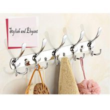 Trotinic Wall Mounted Coat Hooks,2 Pack 15 Hooks Stainless Steel Clothes Hooks