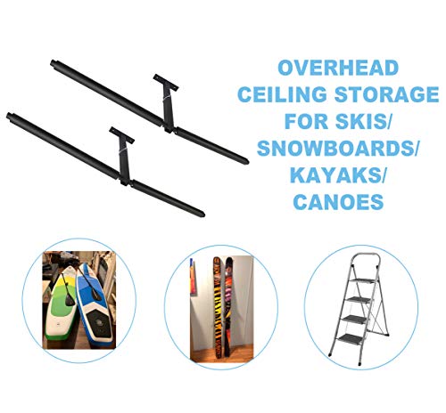 YUANSHI Ski & Snowboard Ceiling Storage Rack - Double SUP & Surf Ceiling