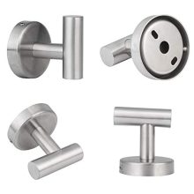 Belerry 3 Pcs Bathroom Towel Hooks Silver Coat Hooks Robe Hooks Stainless Steel