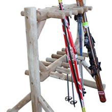 11 Pair Outdoor Freestanding Ski Plus Snowboard Rack Unfinished
