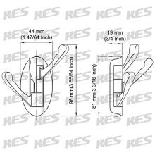 KES SOLID METAL Coat Hook Folding Swing Arm Swivel Hook