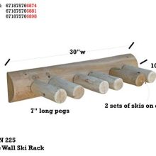 6 Place Wall Ski Rack, Canyon Brown