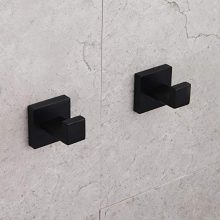 Bathroom Matte Black Coat Hook SUS 304 Stainless Steel Single Towel/Robe