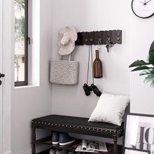 VASAGLE Wall Mounted Coat Hook, Coat Rack with 4 Double Hooks