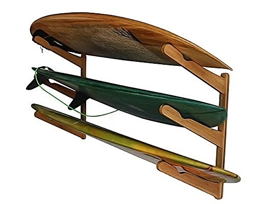 COR Surf Surfboard Wall Rack | Holds 3 Surfboards | Bamboo Home Storage Mount
