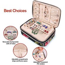 Travel Jewelry Organizer Case Storage Bag Holder for Earrings,Necklace