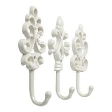 Antique Chic Cast Iron Decorative Wall Hooks - Rustic - Shabby French