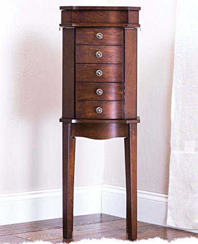 Hives & Honey Meg Stand Jewelry Armoire, Walnut