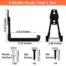 Wall Mounted Heavy-Duty Double Clip U Shape Utility Tools Hooks - Organize Your Space Efficiently