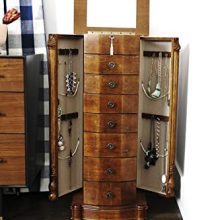 Alveare Home Anastasia Standing Jewelry Armoire, Walnut