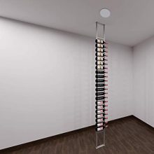 VintageView W Series One-Sided Floating Wine Rack Kit (21 Bottles, Satin Black) Stylish Modern Wine Storage with Label Forward Design