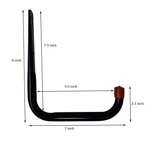 Tetra-Teknica UH01-6P Heavy Duty Garage Storage Utility Hooks, Large Size