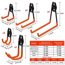 Smaid garage hooks, 12-pack garage storage hooks & hangers, heavy duty wall