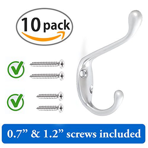 Ambipolar Heavy Duty Decorative Dual Coat Hook/Hat Hook - Wall Mounted