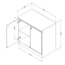 South Shore Morgan 2-Door Storage Cabinet, Pure White