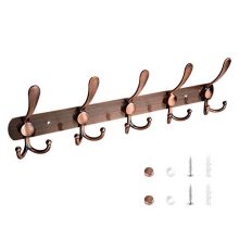 Coat Rack Wall Mounted,CPANION Coat Hooks/Rail Hook Antique Copper