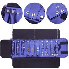 Nupuyai Travel Jewelry Roll Bag for Necklaces Earrings Bracelets Rings