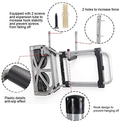 Heavy Duty Arm Garage Storage/Utility Hooks with EVA Protector by Ihometech