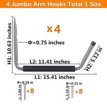 Heavy Duty Garage Indoor Kayak Storage Hooks Hanger, Wall Mounted