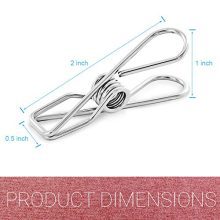 FJCTER 40 Pack Stainless Steel Clothes Pins 2 Inch Durable Clothes Pegs