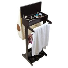 Facilehome Wooden Clothes Rack Garment Racks Hat Rack Clothes Valet Coat