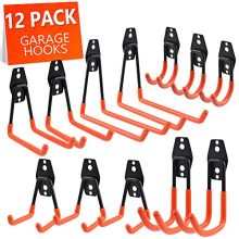 Smaid garage hooks, 12-pack garage storage hooks & hangers, heavy duty wall