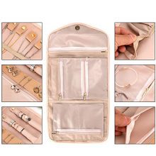 WEIBIN Jewelry Roll Foldable Travel Jewelry Case - Rings, Necklaces, Bracelets