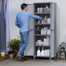 KETER Sparkle Garage Storage Cabinet with Doors and Shelves for Tool