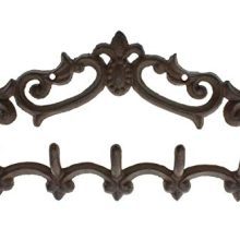 Comfify Cast Iron Wall Hanger - Vintage Design with 5 Hooks
