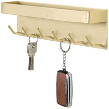 MyGift 6-Hook Brass Wall-Mounted Metal Key Holder