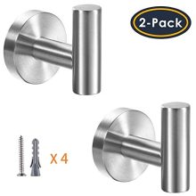 YGIVO Towel Hooks, Brushed Nickel Stainless Steel Coat Robe Clothes Hook