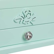 SONGMICS Girls Jewelry Box Wooden Flower Carving Jewelry Organizer