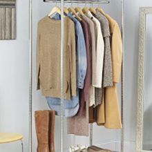 Whitmor Supreme Garment Rack - Double Shelf Rolling Clothes Organizer