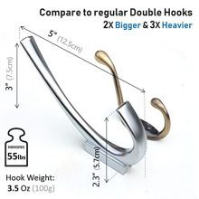 Ambipolar Premium Design"Commander" Heavy Duty Big Double Hooks