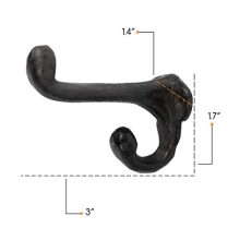Rustic State Clark Wall Mount Coat Hanger Hooks Multiuse Entryway Railroad