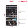 DIOMMELL Hanging Jewelry Organizer 47 Pockets with Zipper for Earrings Necklace