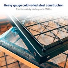 Fleximounts 3x8 Overhead Garage Storage Rack Adjustable Ceiling Storage Rack