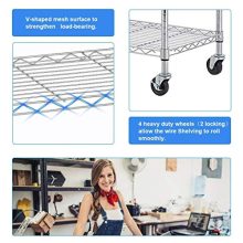 6 Tier Wire Shelving Rack,Steel Shelf 48" W x 18" D x 82" H Adjustable Storage