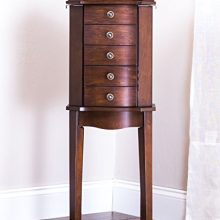 Hives & Honey Erin 5-Drawer Walnut Jewelry Armoire,