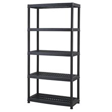 Keter Resin 5-Tier Freestanding Multipurpose Shelf Display Rack for Basement