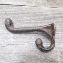 5 Rustic Coat Hooks CAST Iron Acorn 3 1/4" Long HAT Wall School Towel